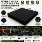pavele cauciuc 1mx1m grosime 25mm